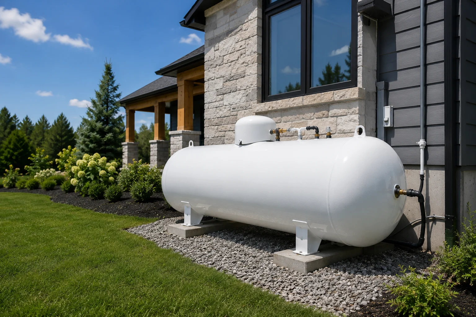 1000 Gallon ASME propane tank installed
