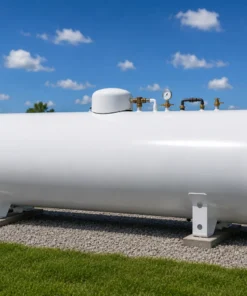2000 Gallon ASME propane tank installed outdoors